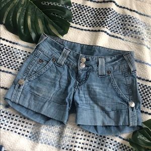 True Religion Sammy Big T Cuffed Shorts